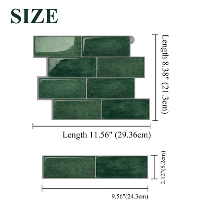 10 Sheets Peel and Stick Wallpaper Waterproof Subway 3D Wall Tile Sticker Easy to Install Big Size Wall Sticker for Home Decor