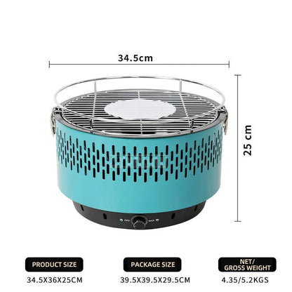 Tea Brewing Campfire Grill, Portable Outdoor Barbecue Fire Pit, Multi Purpose Household Camping Stove