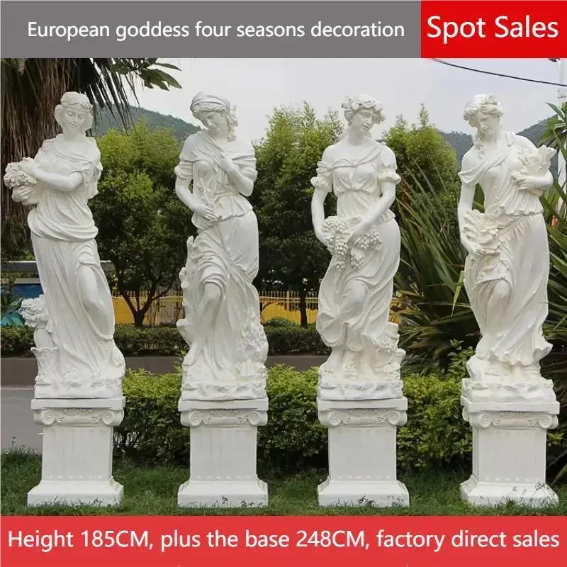 Large fiberglass figure sculpture Four Seasons Goddess Statue Garden Landscape Decoration Floor-standing Decoration