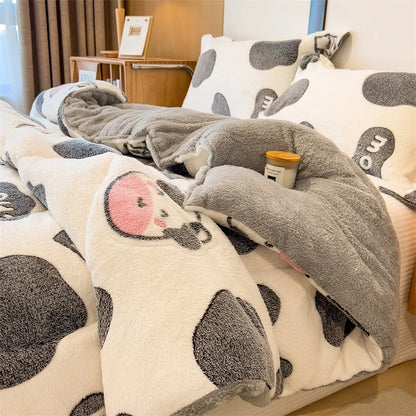 Lamb Fleece Blanket Winter Super Warm Quilt Autumn Spring Bedding Milk Fleece Comforter 5kg Thickened Dormitory Single Double