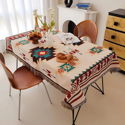 Multi purpose Bohemian themed throw blanket for home decoration and outdoor activities, grid blanket&throw sofa bed sheets, sofa