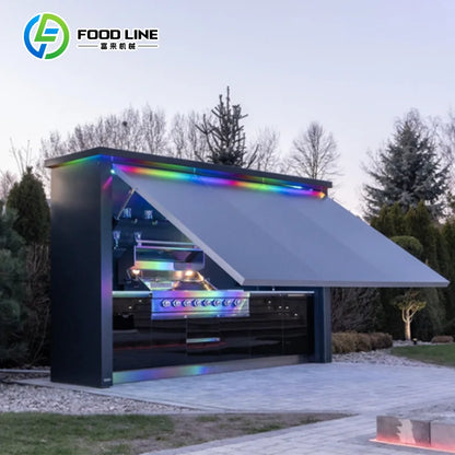 Diy Outdoor Kitchen with Bar Welcome Design Cheapest for Bbq Camping Backyard Cooking Area Custom