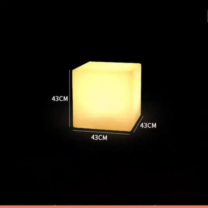 Outdoor Remoter Controlled LED Light-emitting Cube Seat 16 Colors KTV Bar Stools Rechargeable Desktop Night Lamp Waterproof