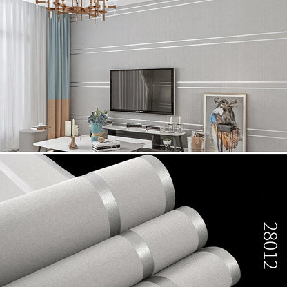 3D Wallpaper Modern Simple Striped Pattern Living Room Tv Background Home Decor Non-woven Fabric Non Self Adhesive Wall Sticker