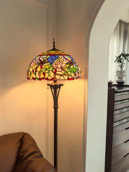 Living Room Floor Lamp Bedroom Bedside Light Rustic Creative Retro Style Remote Control Standing Light LED Lights Room Decoratio