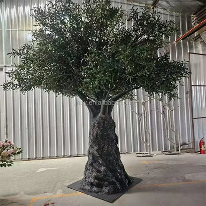 Custom Outdoor Indoor Decoration Green Plant Realistic Olive 6.5ft 8ft 10ft Artificial Olive Tree for Hotel Event Garden