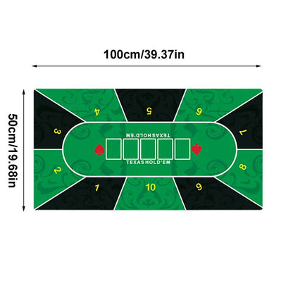 Poker Table Mat Poker Game Tablecloth Rubber Layout Mat Tabletop Holdem Mat For Home Entertainment Board Game Rooms Friend