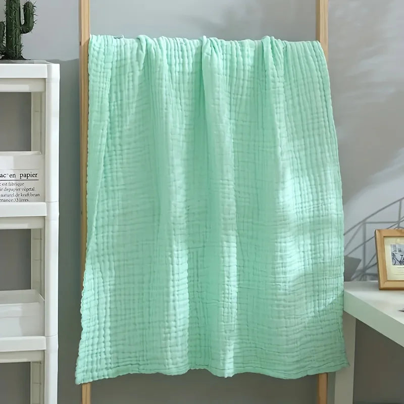 Large 6-Layer Gauze Blanket All-Season Soft Breathable for Adults Sofa or Bed Bedding Hand Wash Only Neutral Beige for Men Women