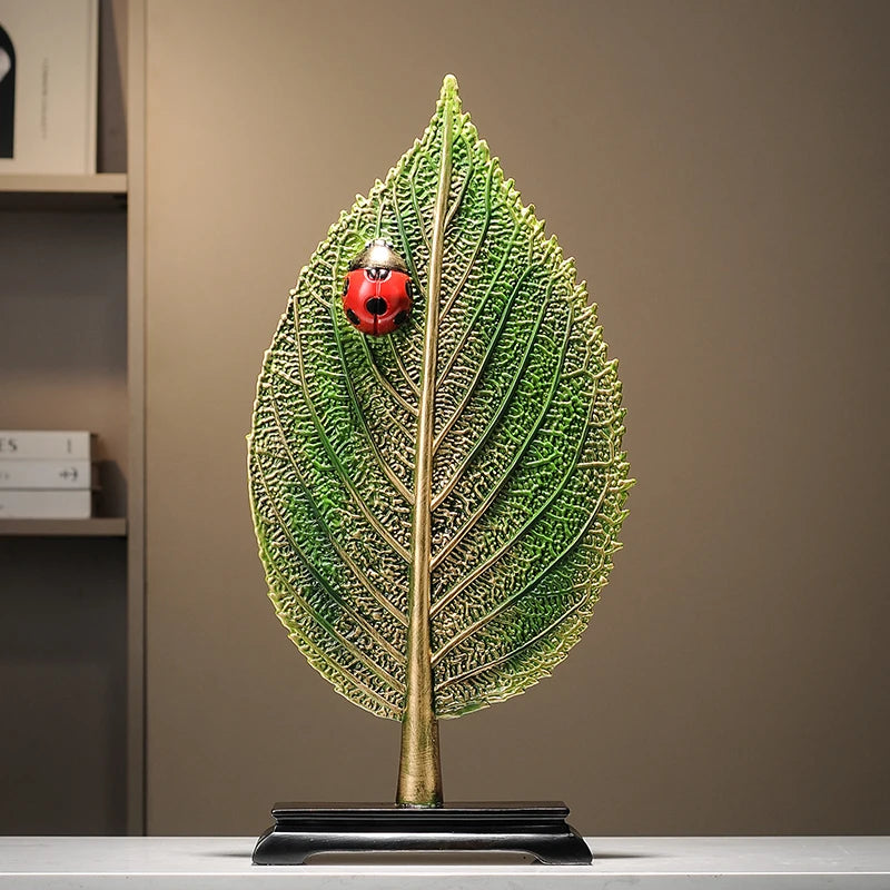 Creative art leaf ornaments for the living room TV and wine cabinet, a niche and high-end home decoration