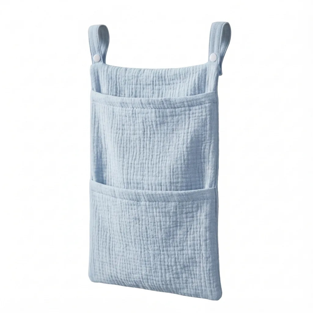 Pure Cotton Baby Crib Hanging Bag Multifunctional Newborn Supplies Storage Bag for Stroller New Pure Cotton Baby Hanging Bag