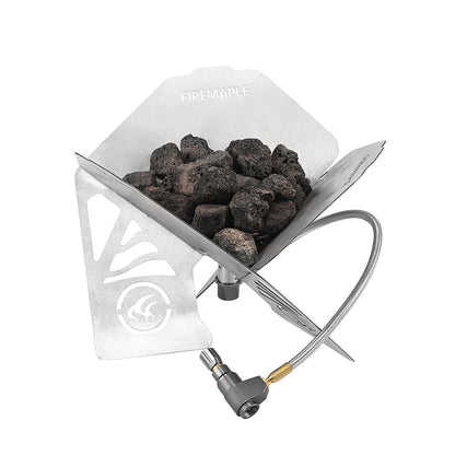 Fire-Maple Antarcti Gas Fire Pit Windproof Outdoor Mini Heater Stainless Steel Portable Foldable Firepit for Camping 3753BTU