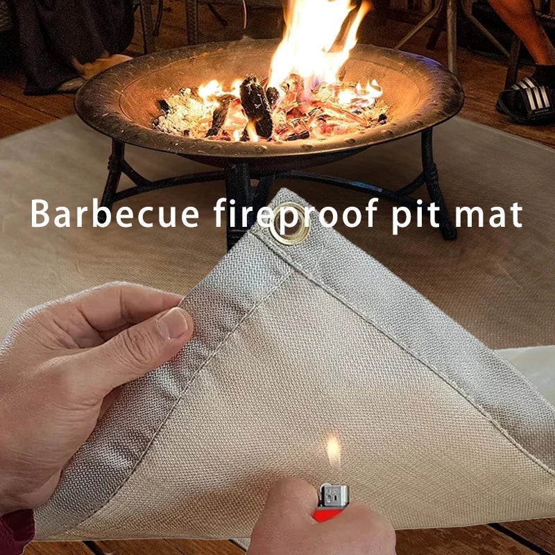 Fire pit mat - Multiple sizes to choose from - Barbecue fireproof blanket - Indoor and outdoor high-temperature flame-retardant