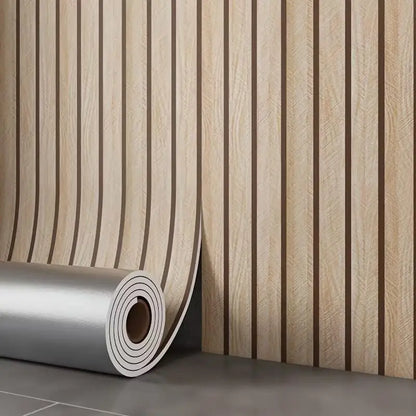 【H】Thick Brown Grid Peel And Stick Wallpaper Faux Plaid Design Waterproof And Moisture-Proof Ideal For Walls Ceilings Home Decor