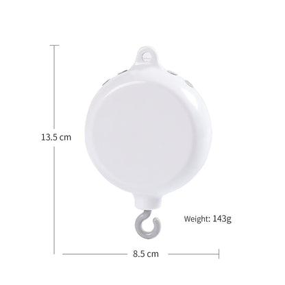 Crib Bell Rotary Music Box with Songs 0 12 Months Baby Bed Hanging Bell Toy Motor Accessory Pendant Toy Nursery Plays Wood Grain