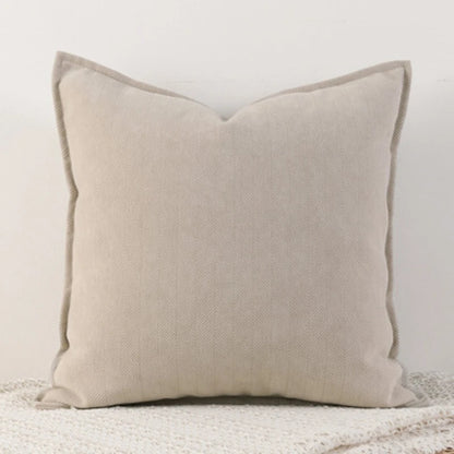 Cozy Solid Chenille Throw Pillow Covers - Nordic Design, 45x45/50x50/60x60/65x65cm, Ideal for Living Room & Bedroom Decor