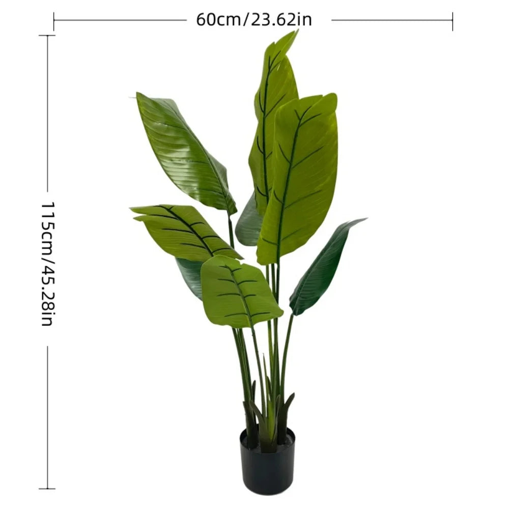 Live Natural Artificial Bird of Paradise Plant Bonsai Banana Tree Fake Leaf Trunk Indoor Outdoor Hotels Decor Greenery