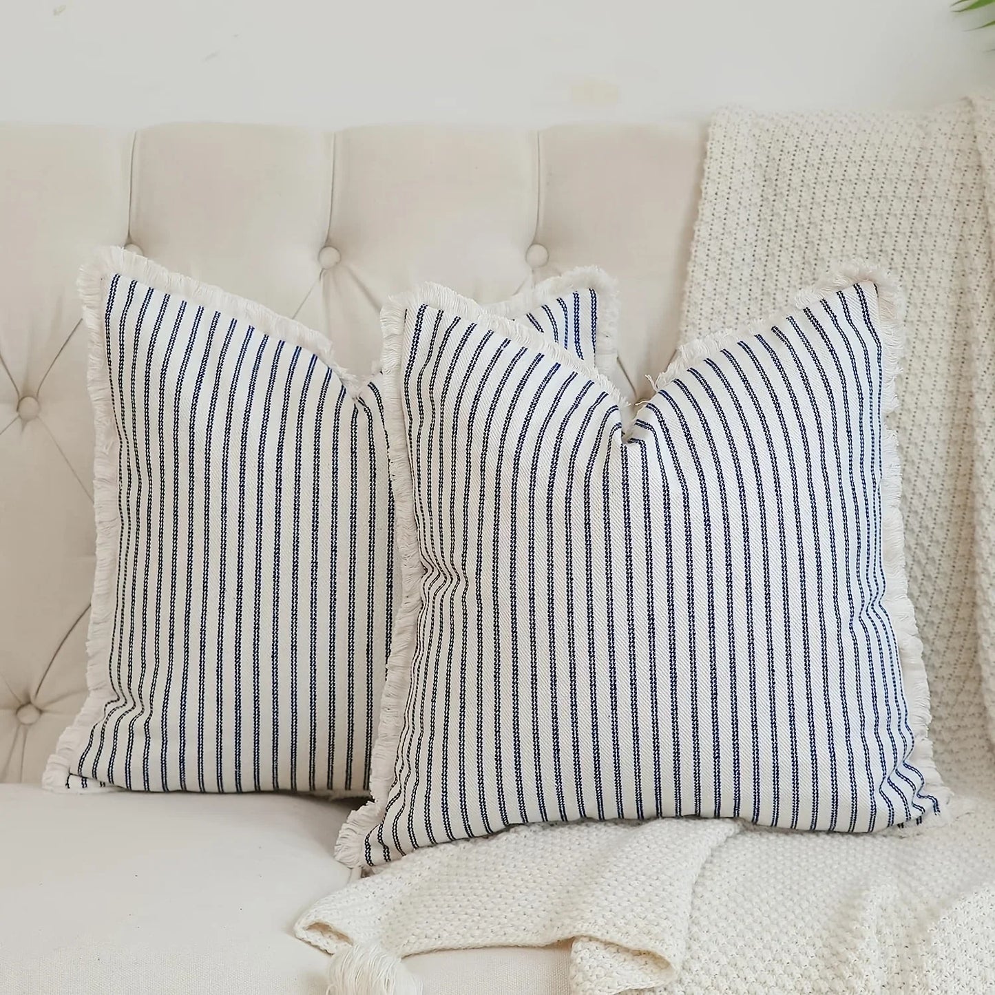 1pc Throw Pillow Covers - Comfortable Striped Throw Pillowcase  For Home Bedroom Living Room, Car & Sofa Decor - Perfect Gift