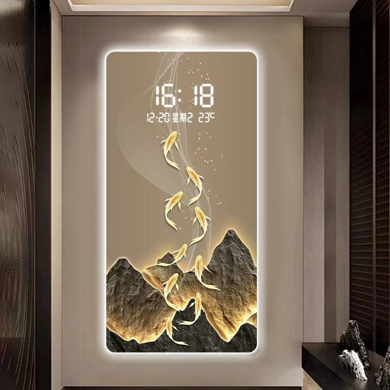 Living Room Painting wall clock house bedroom digital wall clock bedroom items luxury reloj de pared hallway Home decoration