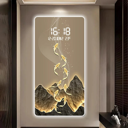 Living Room Painting wall clock house bedroom digital wall clock bedroom items luxury reloj de pared hallway Home decoration
