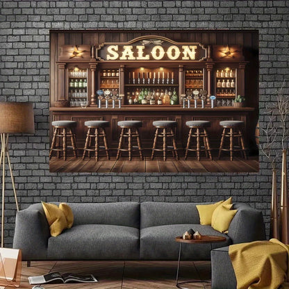 Background of Western Cowboy Bar - Vintage Whiskey and Wine Theme, Wallpaper for Nightclubs, Bars, and Parties