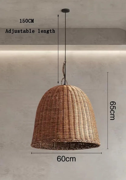 Bamboo Pendant Lamp Wabi Sabi Style Japanese Living Room Retro Lamp Chinese Homestay Bedroom Tea Room Zen Restaurant Lighting