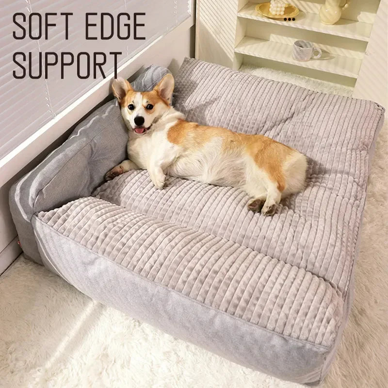 Removable Pet Beds Washable Dog Mat Winter Warm Dog Mat Luxury Sofa for Small Medium Dogs Plaid Bed for Cats Dogs Fluff Sleeping