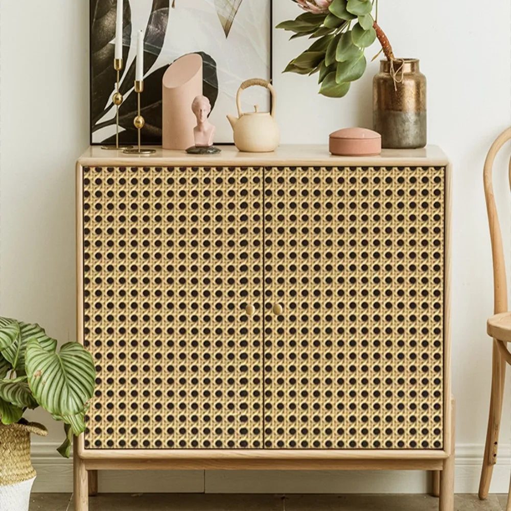 Classic 3D Rattan Wallpaper Waterproof PVC Wall Sticker Self-adhesive Removable Furniture Renovation Sticker