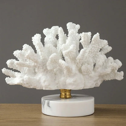 Nordic Style Simulation Coral Resin Decoration, Simple Model Room Living Room TV Cabinet Coffee Table Home Furnishings
