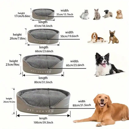 Machine-Washable Soft & Cozy Pet Bed – All-Season Dog & Cat House With Warm Mat | Plush Comfort, Winter Essential & Perfect Christmas Gift For Small/Medium/Large Pets, Indoor Outdoor Use