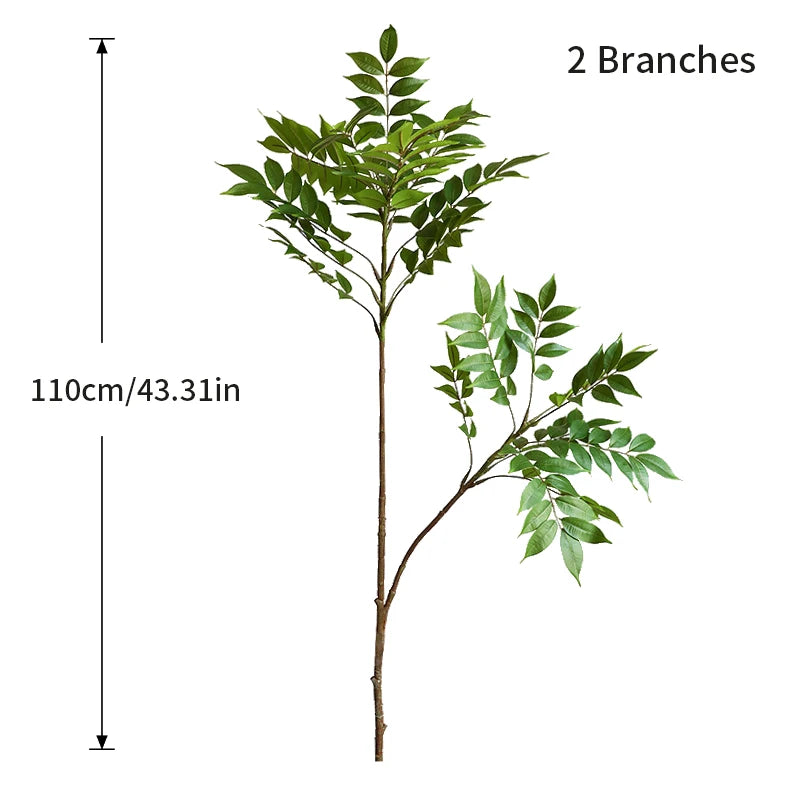76-140cm Artificial Ficus Tree Large Fake Nandina Plants Plastic Palm Branch Tall Faux Sumac Plant For Home Garden Office Decor