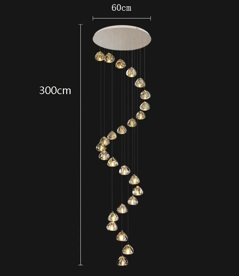 Modern home decoration crystal chandeliers for hall, staircase, indoor lighting fixtures, ceiling lamps, living room exquisite i