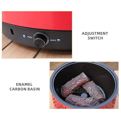 Tea Brewing Campfire Grill, Portable Outdoor Barbecue Fire Pit, Multi Purpose Household Camping Stove