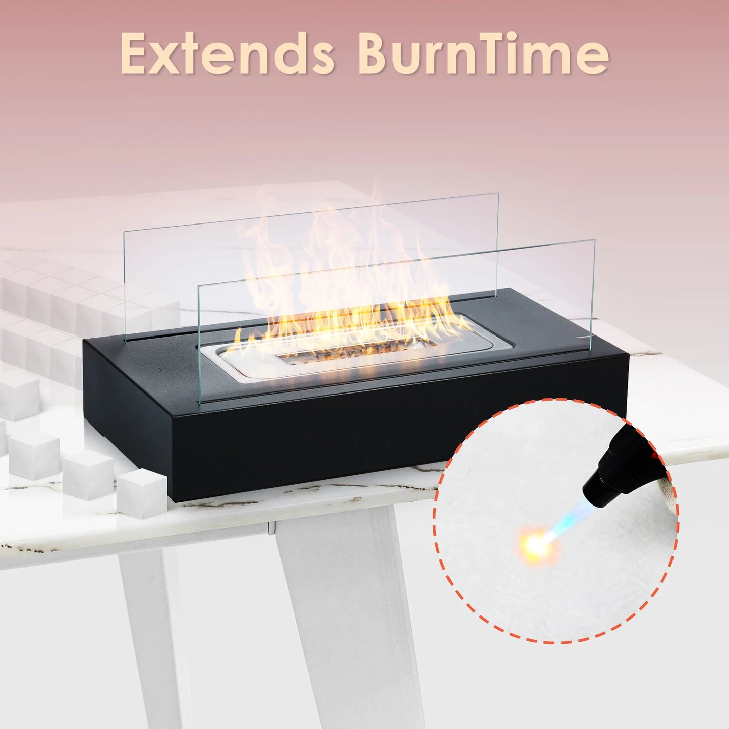 48PCS Ceramic Wool Wick for Tabletop Fire Pit Bioethanol Fireplace Sponge Ceramic Fiber Insulation Cotton Core