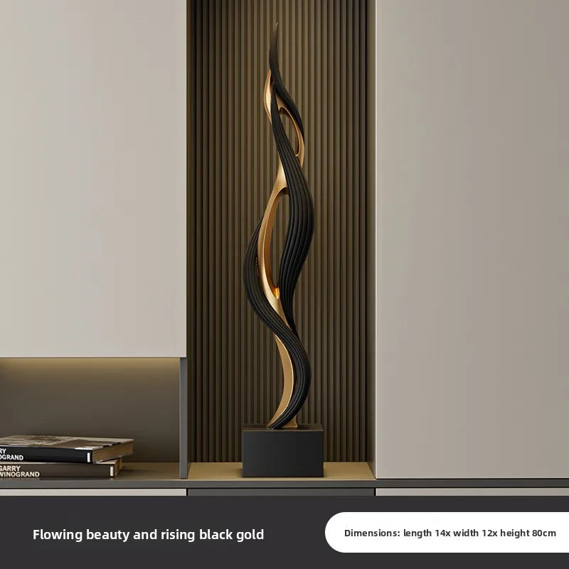 Creative Feng Shui Sculpture Living Room Table Wine Rack Decoration Statue Resin Crafts Housewarming Gift Modern Home Decor