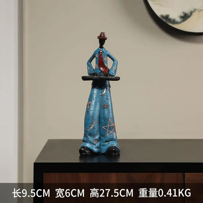 Wine Cabinet Decoration Western The Band Characters Retro Ornaments Niche European Home Living Room Porch Bookcase Furnishing