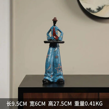 Wine Cabinet Decoration Western The Band Characters Retro Ornaments Niche European Home Living Room Porch Bookcase Furnishing