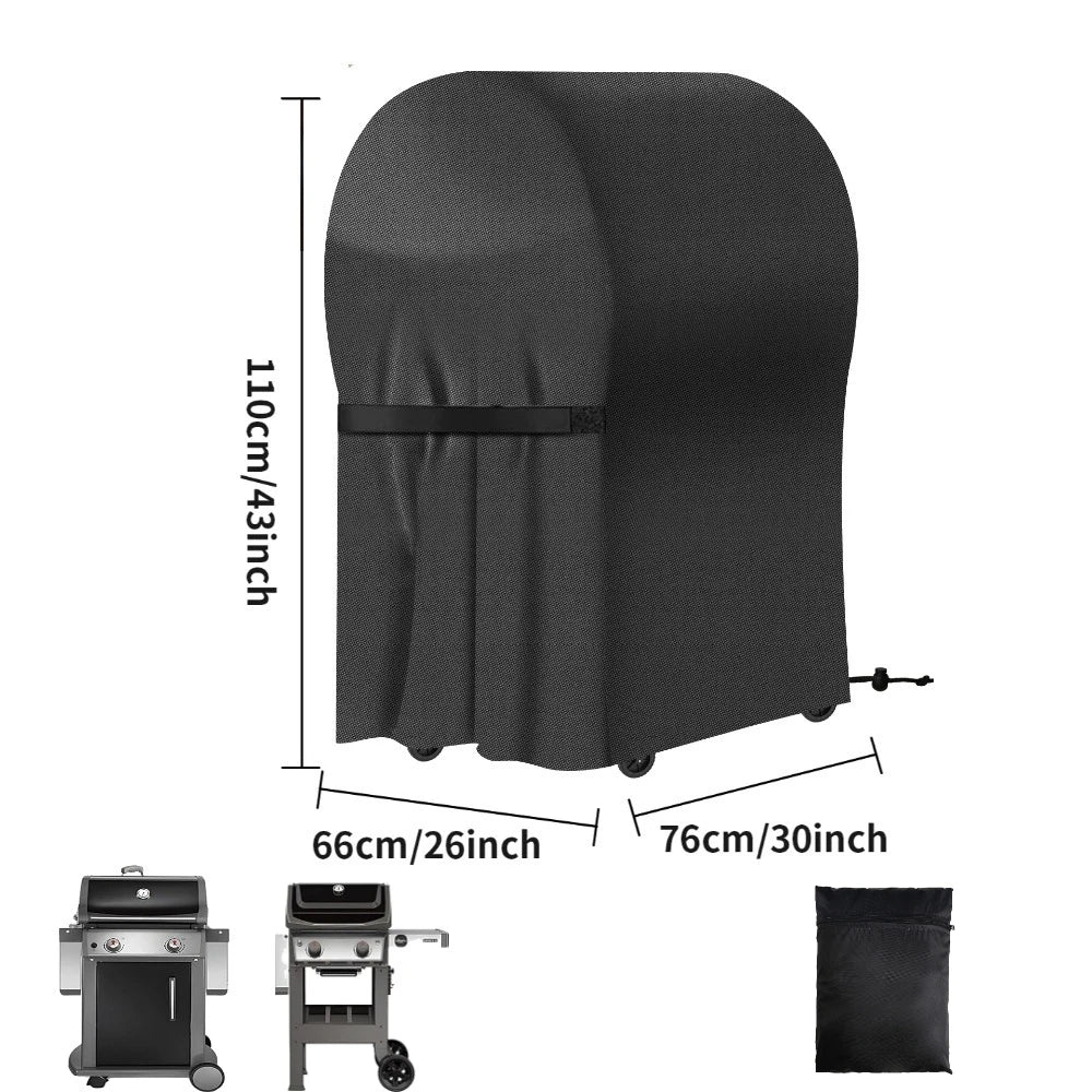 Waterproof Grill BBQ Cover Heavy Duty Barbecue Cover Weather UV & Fade Resistant with Adjustable Straps Gas Grill Cover