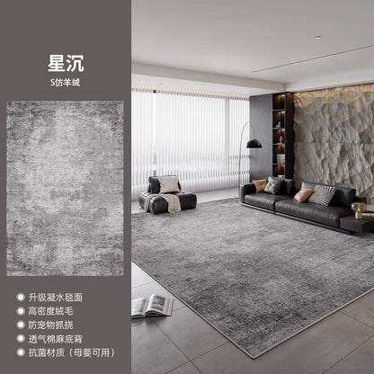Modern Scandi Area Rug, Spill-Proof Easy Clean Carpet for Living Room and Bedroom, Plush Sofa Mat with Non-Slip Backing