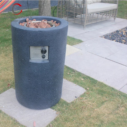 Modern Style Outdoor Gas Heater Stand Patio Heater Propane Gas Fire Column or Fire Pit  for Garden