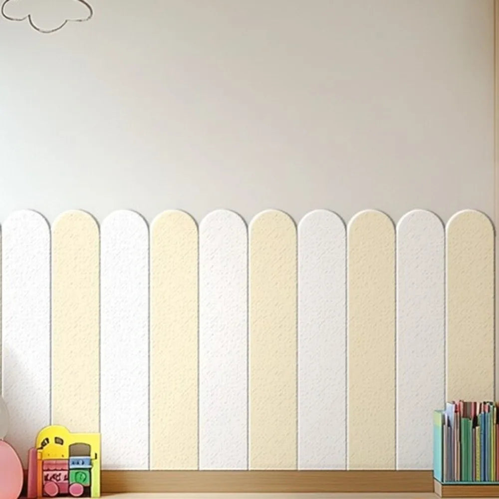 10 pieces/set Self-adhesive Anti-collision Wall Sticker Solid Color Thickening Moisture Resistant Wallpaper Waterproof