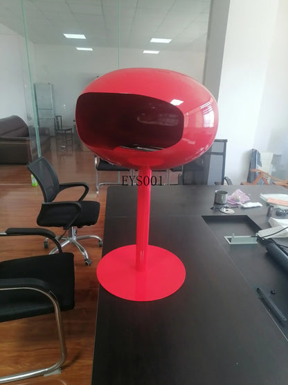 Freestanding Bioethanol Fireplace - Oval Sphere Design Smokeless Real Flame Ethanol Fire Pit for Indoor Outdoor Decor