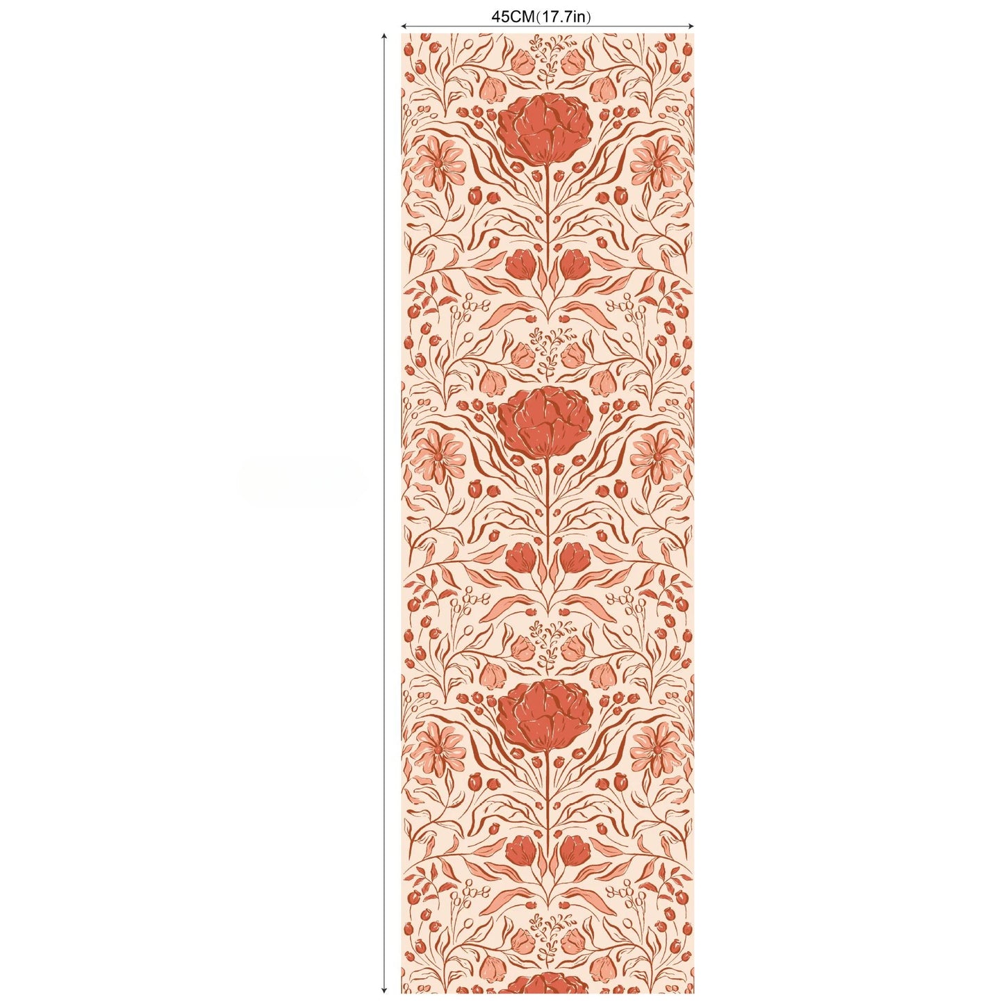2m/3m Self Adhesive Wallpaper Rural Flowers Retro Plants Background Wall Paper Bedroom Entrance Renovation Wall Sticker