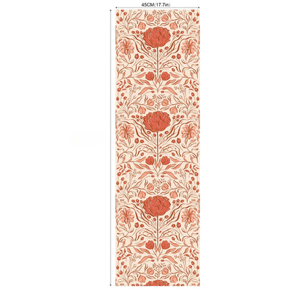 2m/3m Self Adhesive Wallpaper Rural Flowers Retro Plants Background Wall Paper Bedroom Entrance Renovation Wall Sticker