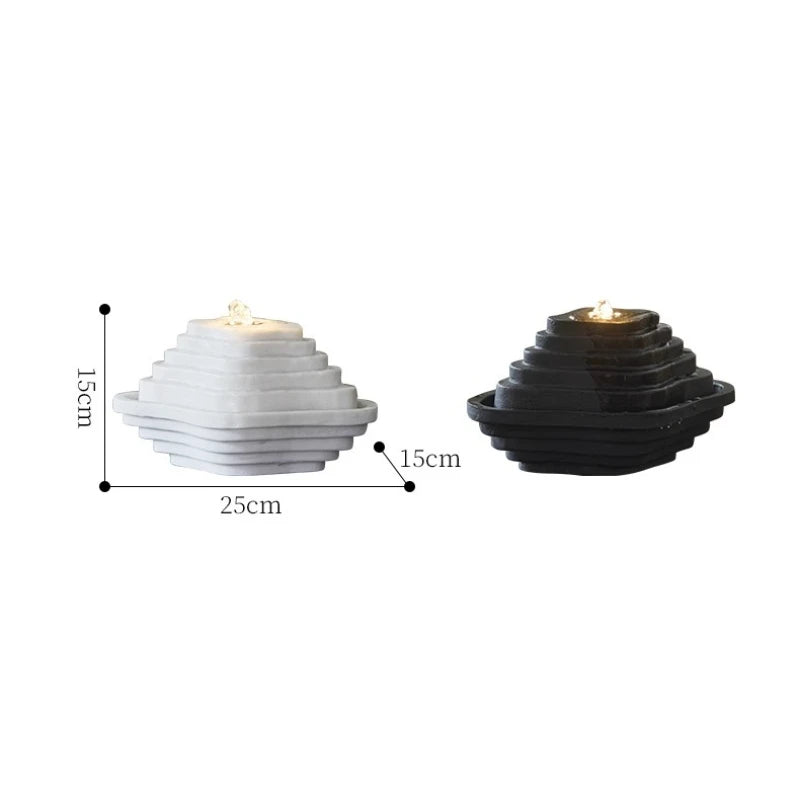 Indoor Landscape Tea Room Fountain Ornament Circulating Water Light Luxury High-end Living Room Hotel Shop Opening Gift