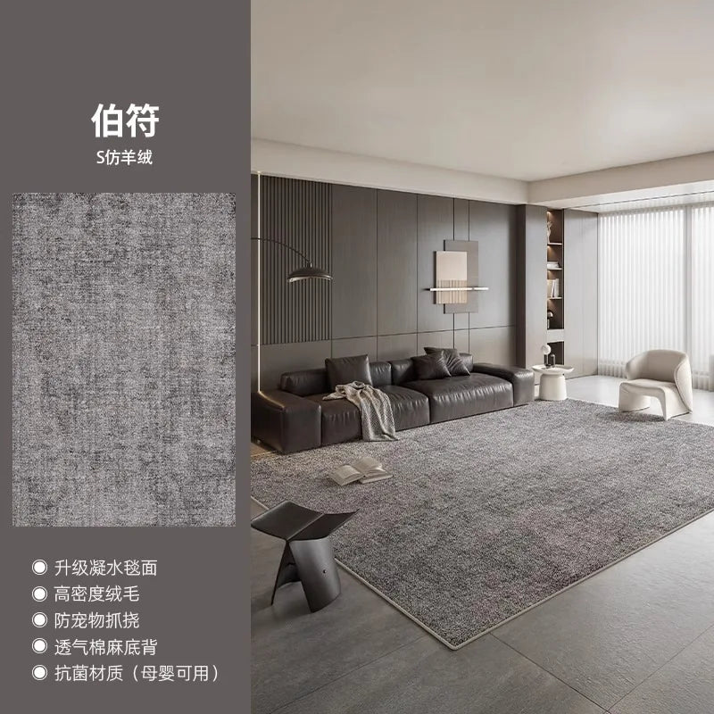 Modern Scandi Area Rug, Spill-Proof Easy Clean Carpet for Living Room and Bedroom, Plush Sofa Mat with Non-Slip Backing