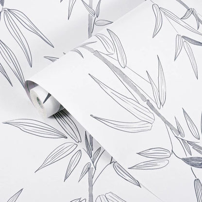 Bamboo wallpaper modern geometric contact paper black stripes detachable self-adhesive wallpaper wall covering home decoration