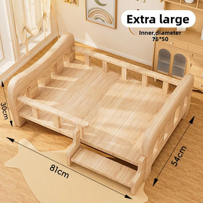 Pet bed, solid wood dog bed, all-season cat bed,pet sleeping sofa,cat bed and dog bed ，cat shelf ，cat condo，wooden cat furniture