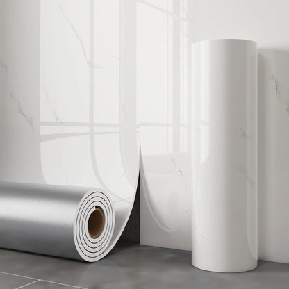 40cm Waterproof Thick Wallpaper, Marble-imitation Tile Self-adhesive Wall Decals, Easy Installation on Bathroom Living Room Wall