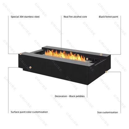 Smokeless Fire Pit Outdoor 304 Stainless Steel BBQ Grill Bowl Wood Gas Alcohol Burning Villa Garden Decor Freestanding Heater