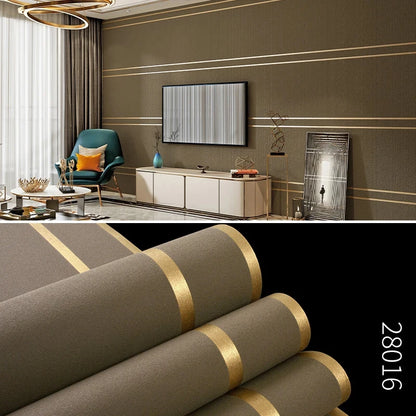 3D Wallpaper Modern Simple Striped Pattern Living Room Tv Background Home Decor Non-woven Fabric Non Self Adhesive Wall Sticker